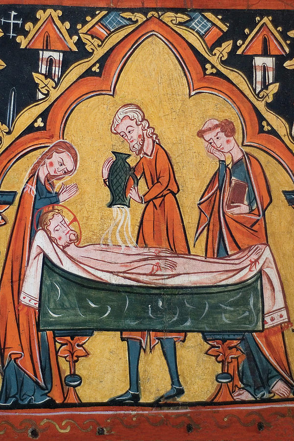 Preparation of Christs Body for His Entombment Painting by Unknown