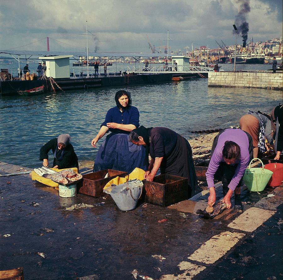 Preparing Fish In Lisbon In 1967 Photograph by Keystone-france