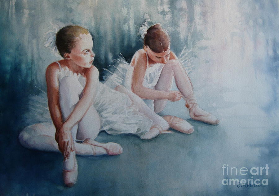 Preparing for the show Painting by Elena Oleniuc