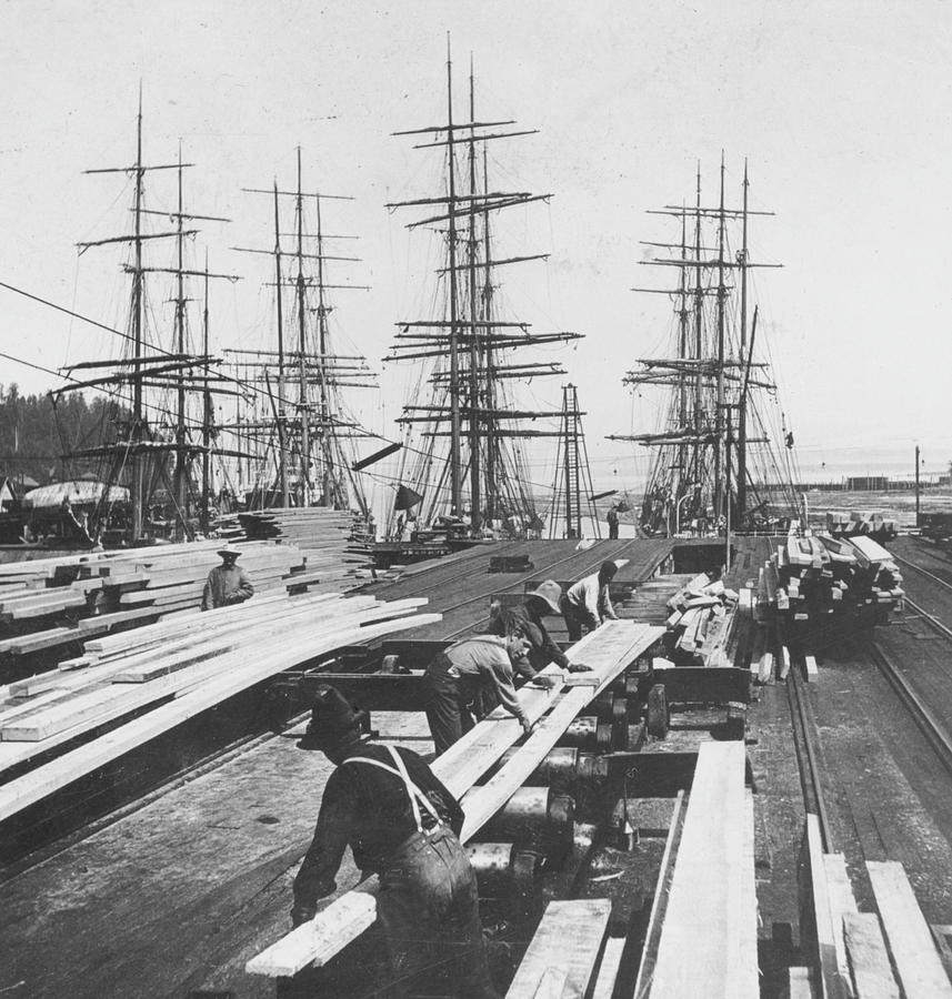 Preparing Lumber For Export Photograph by Archive Photos