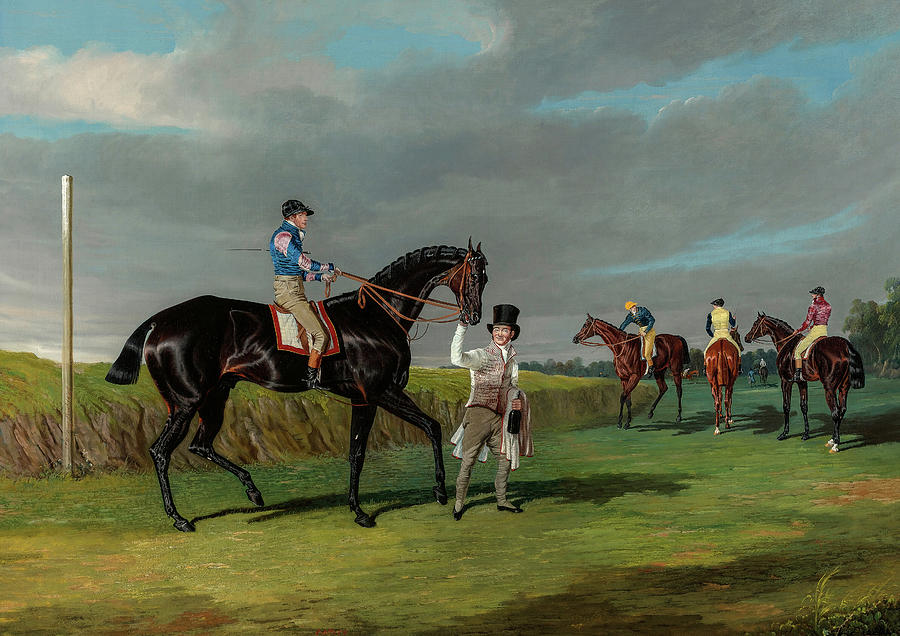 Sports Painting - Preparing To Start For The Doncaster Gold Cup by John Frederick Herring