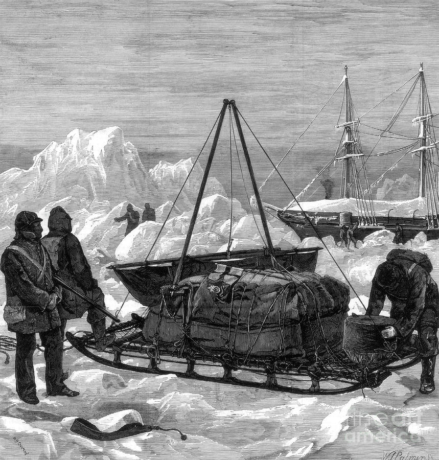 Preparing To Start On A Sledge Trip Drawing by Print Collector