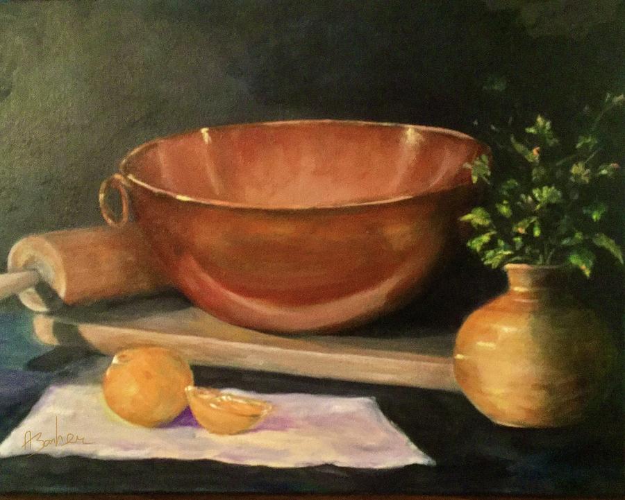 Lemon Painting - Preperation by Anne Barberi