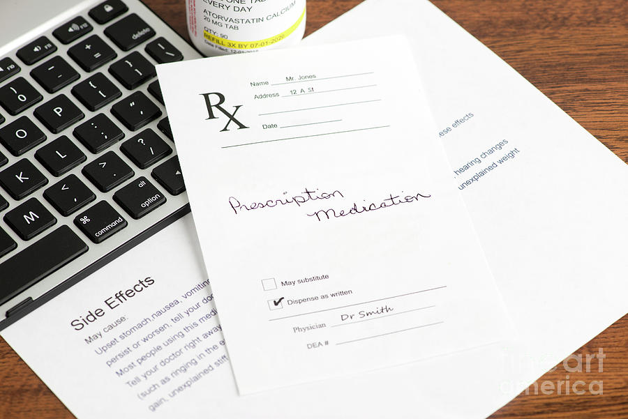 Prescription Side Effects Information Photograph by Sherry Yates Young/science Photo Library