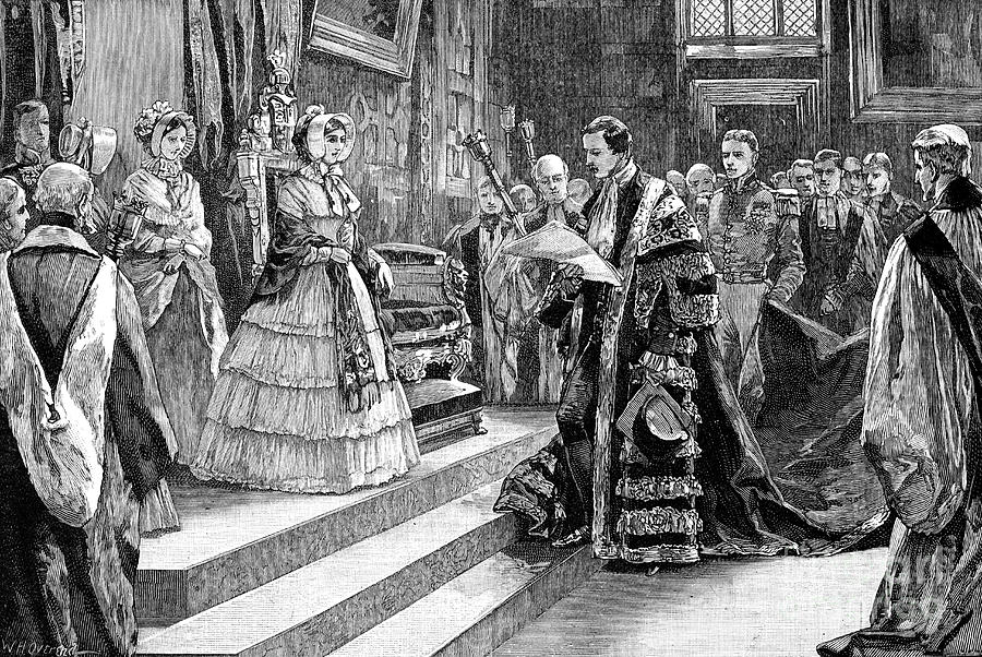 Presentation To The Queen, C1850s Drawing by Print Collector