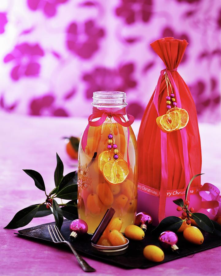 Preserved Citrus Fruits As Christmas Presents Photograph by Mikkel Adsbl