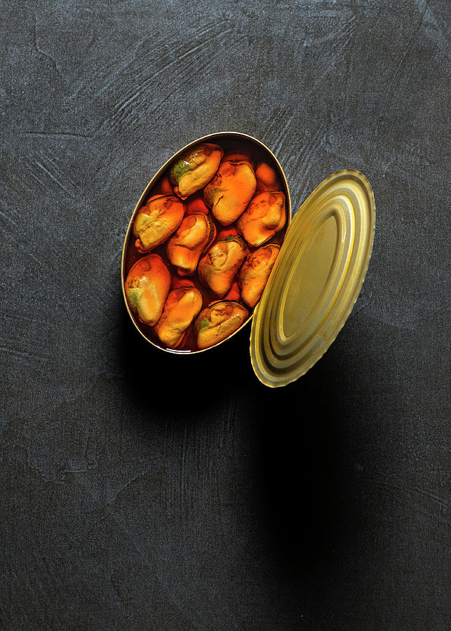 Preserved Mussels Tin, Open Photograph by Miriam Garcia