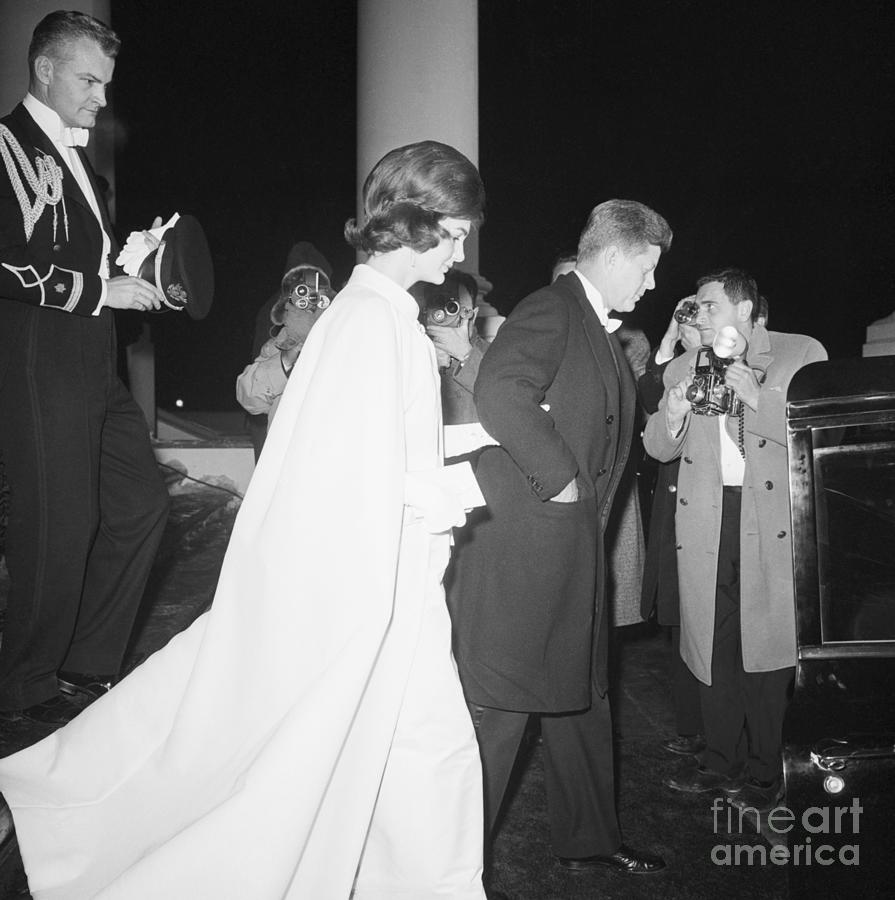 President And Jackie Kennedy Leaving Photograph by Bettmann