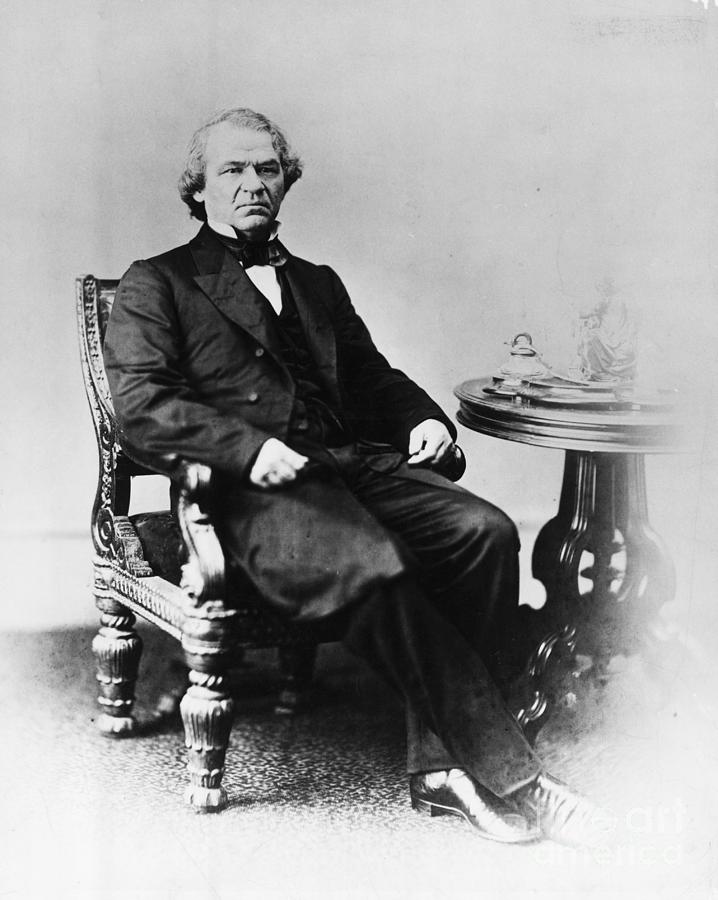 President Andrew Johnson Seated Photograph by Bettmann