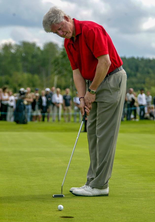 President Bill Clinton At Golf Photograph by Photo File | Fine Art America