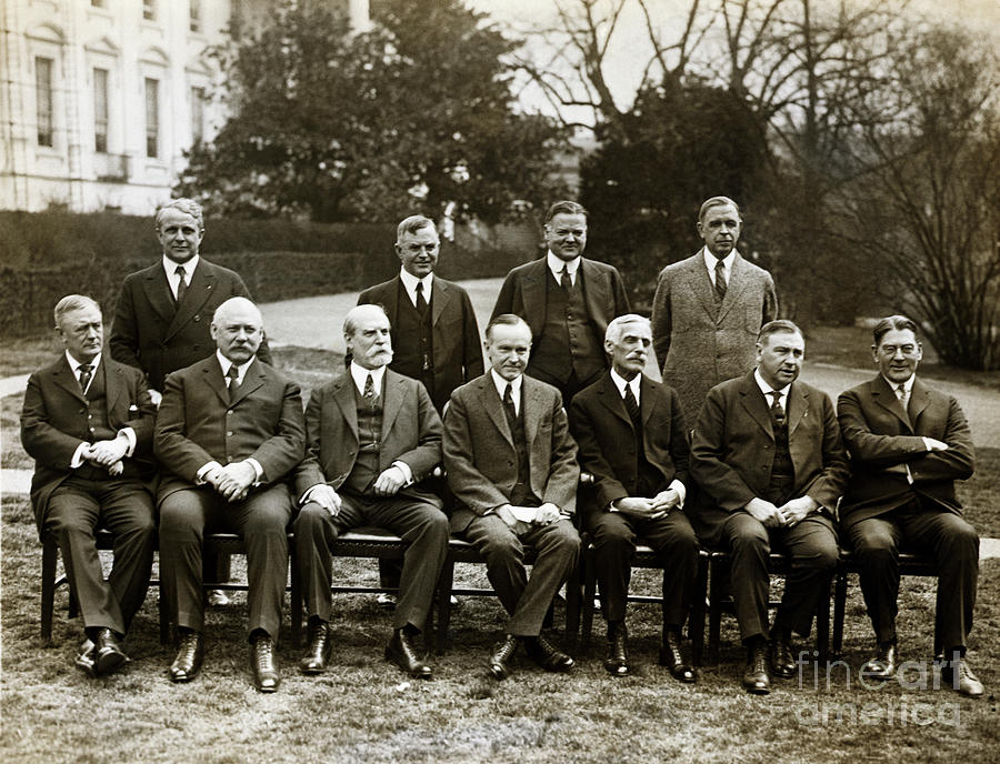 President Calvin Coolidge And Cabinet Photograph by Bettmann