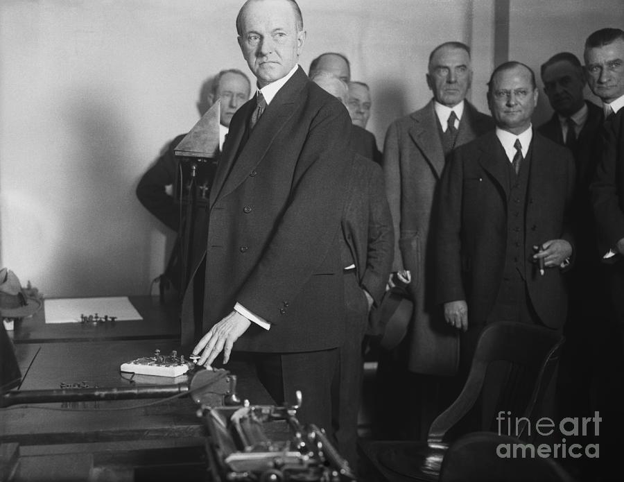 President Calvin Coolidge Starting Photograph by Bettmann