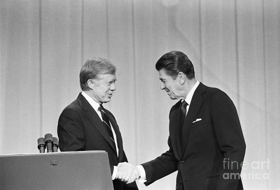 President Carter And Ronald Reagan Photograph by Bettmann