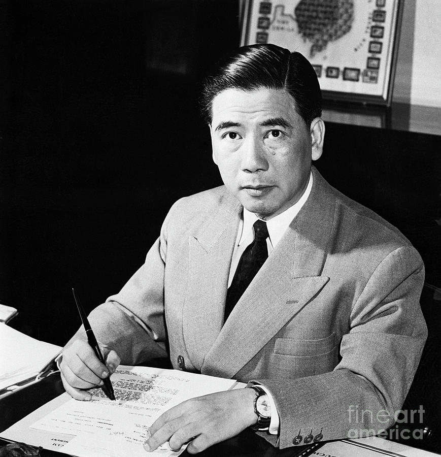 President Diem At Desk Photograph by Bettmann