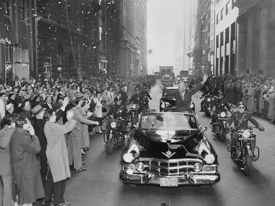 President Dwight D. Eisenhower Waves At Photograph by New York Daily News Archive