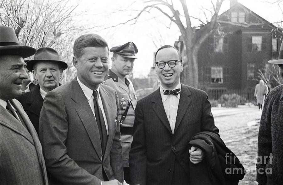 President-elect Kennedy With Arthur Photograph by Bettmann
