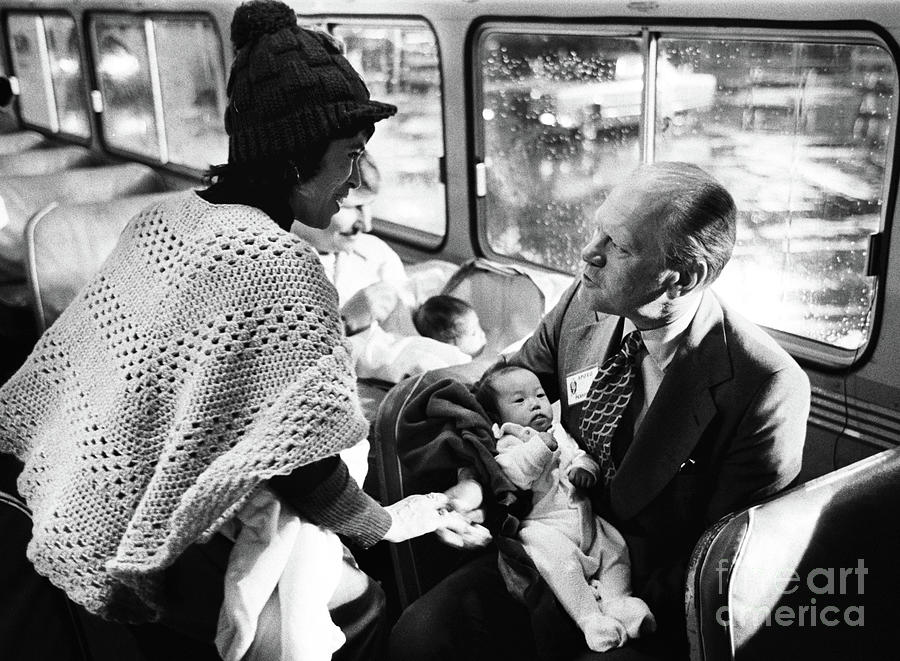 President Ford With Operation Babylift Photograph by Bettmann