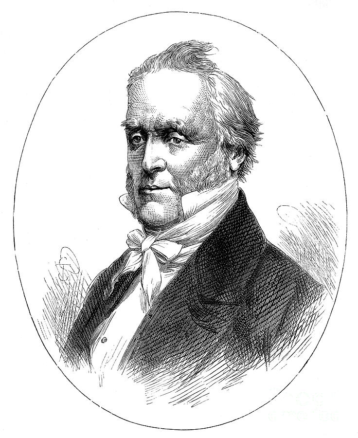 President James Buchanan 1791-1868 Drawing by Print Collector
