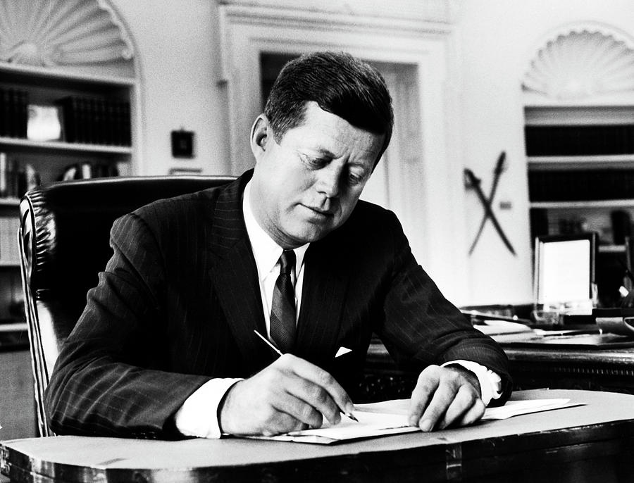 Black And White Photograph - President John Fitzgerald Kennedy by Alfred Eisenstaedt