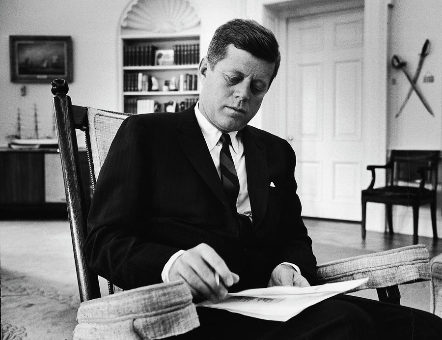 Black And White Photograph - President John Kennedy by Alfred Eisenstaedt