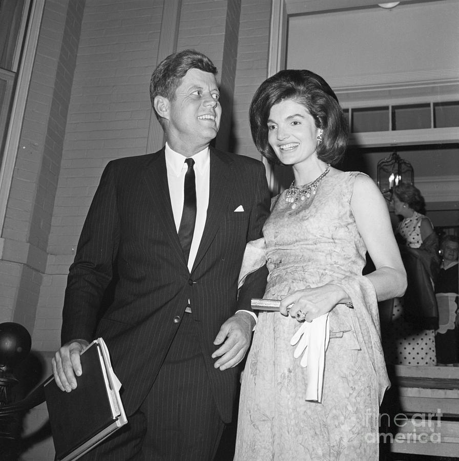 President Kennedy And First Lady Photograph by Bettmann