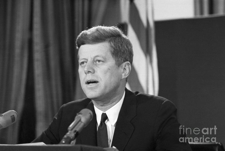 President Kennedy Delivering Speech Photograph by Bettmann