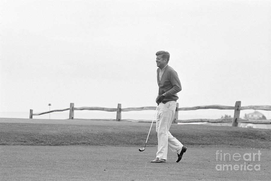 President Kennedy Playing Golf Photograph by Bettmann