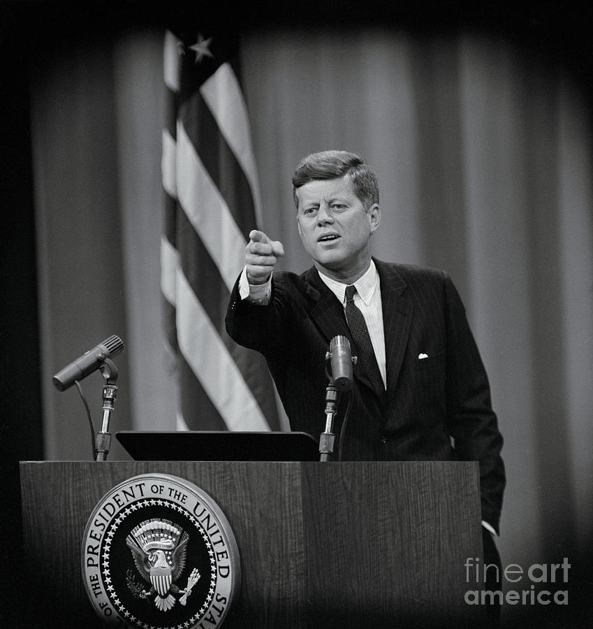 President Kennedy Taking Questions Photograph by Bettmann