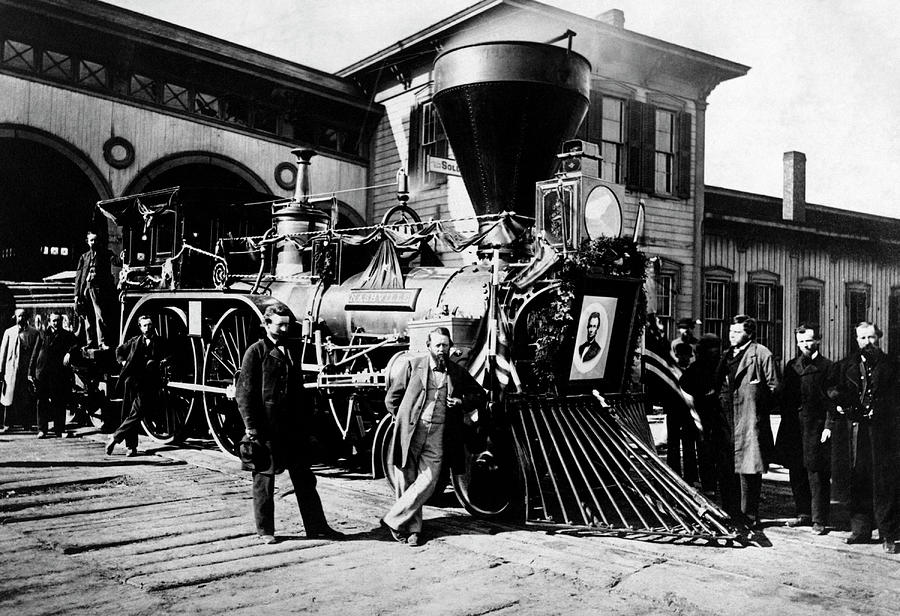 President Lincoln Funeral Train, 1865 Photograph by John Parrot - Fine ...