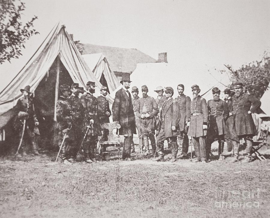 President Lincoln Meets His Generals At Antietam, 3rd October 1862 ...