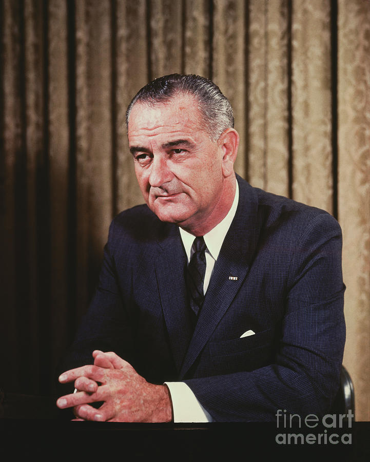 President Lyndon B. Johnson Photograph by Bettmann