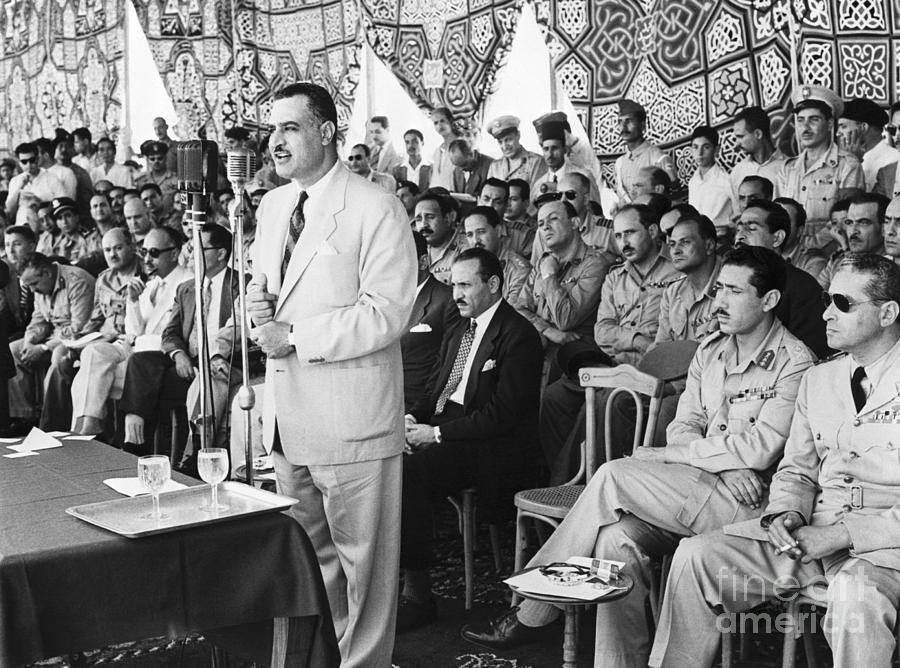 President Nasser Talking To Cadets Photograph by Bettmann