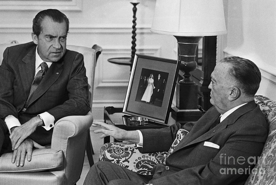 President Nixon Meeting With J. Edgar Photograph by Bettmann President Nixon Meeting With J. Edgar Photograph by Bettmann