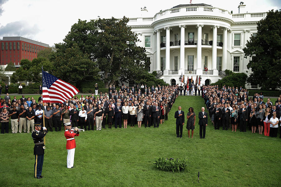 President Obama Observes Moment Of Photograph by Chip Somodevilla