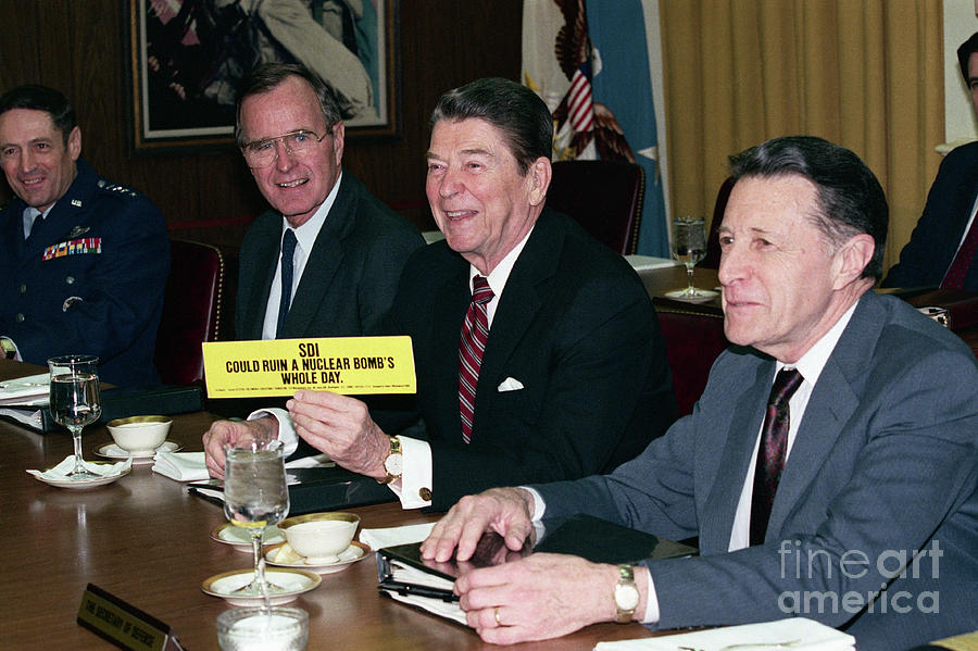 President Reagan Holding Up Bumper Photograph by Bettmann President Reagan Holding Up Bumper Photograph by Bettmann
