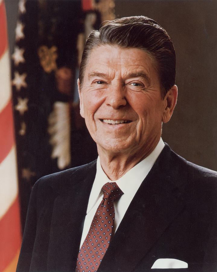 President Reagan Photograph by Hulton Archive