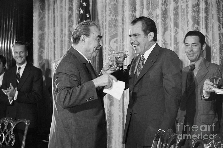 President Richard Nixon And Premier Photograph by Bettmann