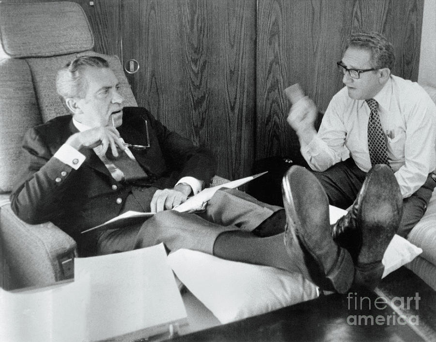 President Richard Nixon And Secretary Photograph by Bettmann