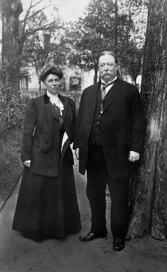 President Taft and First Lady Helen Taft - 1909 Photograph by War Is Hell Store