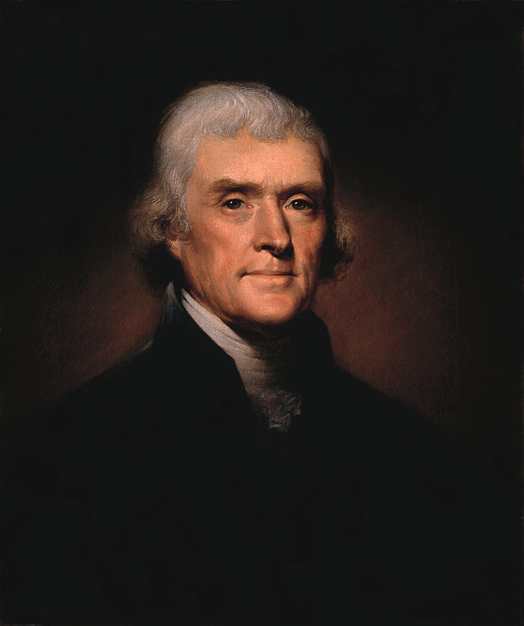 Thomas Jefferson Painting - President Thomas Jefferson  by War Is Hell Store
