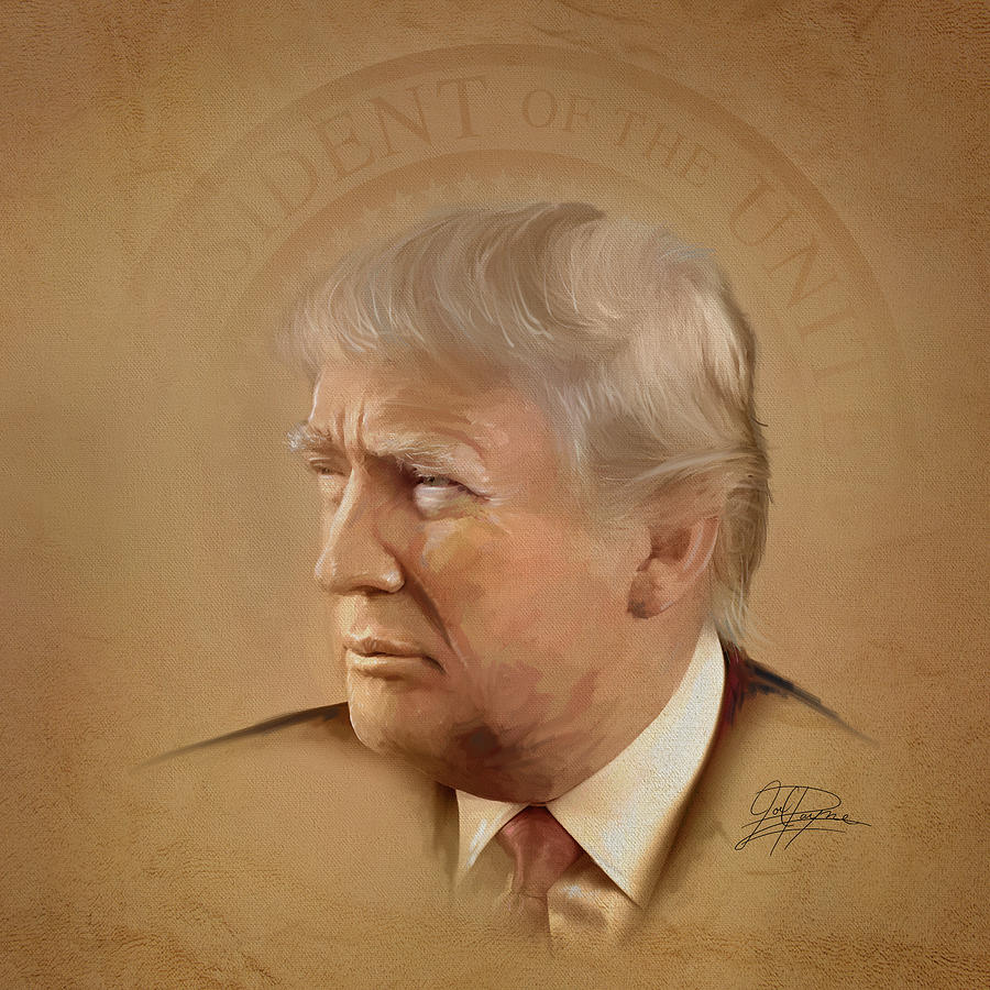 President Trump Painting - President Trump by Joel Christopher Payne
