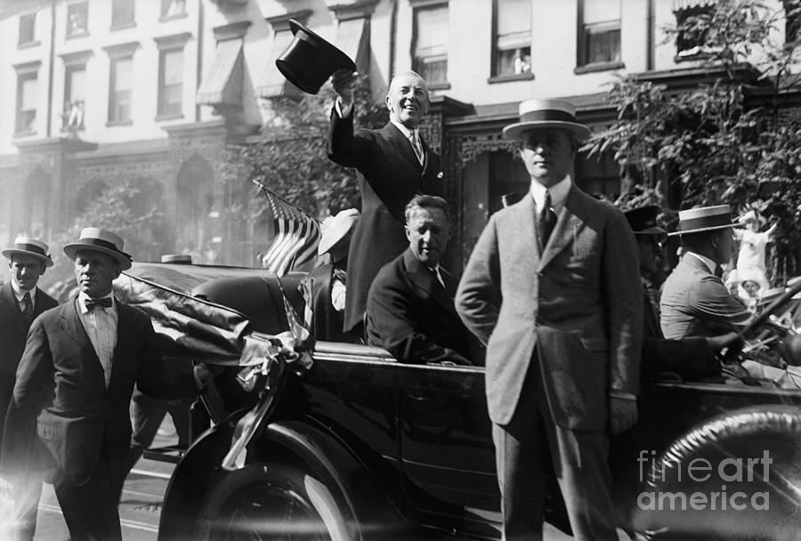 President Wilson Arrives In New York Photograph by Bettmann