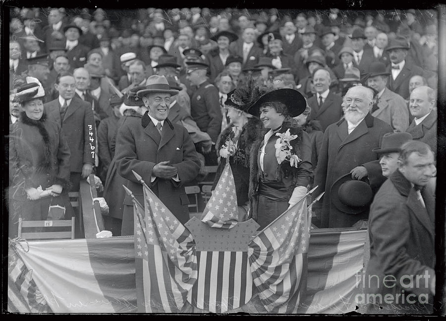 President Wilson At World Series Photograph by Bettmann