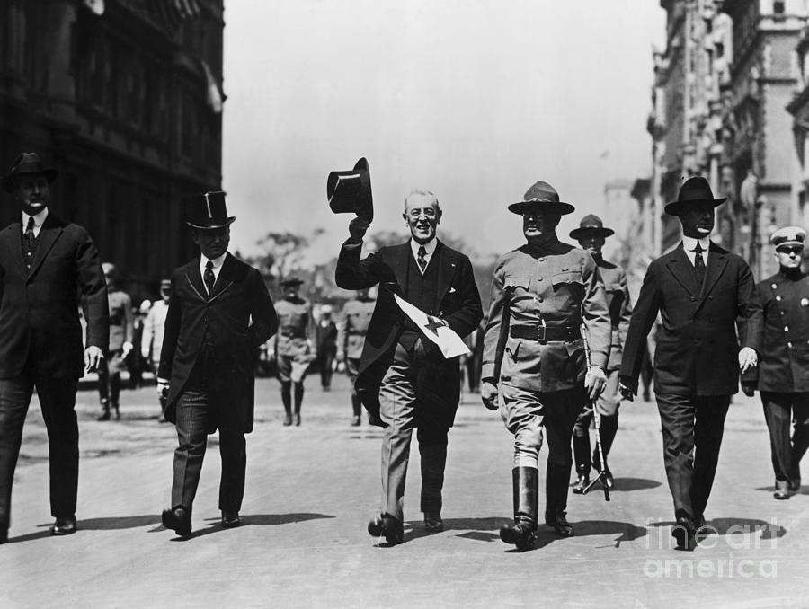 President Wilson In Red Cross Parade Photograph by Bettmann