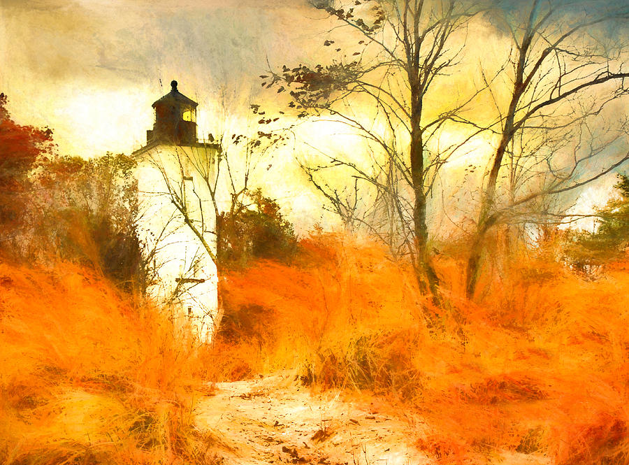 Presque Isle Lighthouse Digital Art by Susan Hope Finley