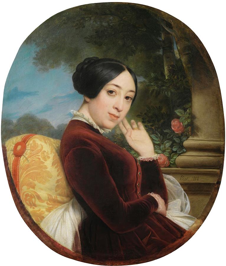 Portrait Painting - Presumed Portrait Of Pauline Viardot by Francois-edouard Picot