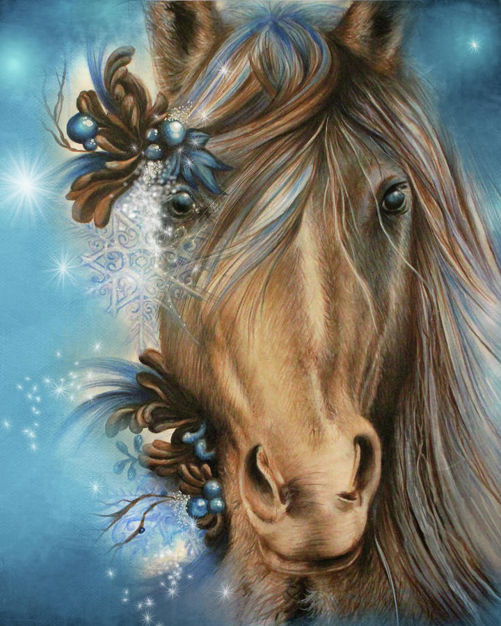 Animal Mixed Media - Pretty Blue by Sheena Pike Art And Illustration