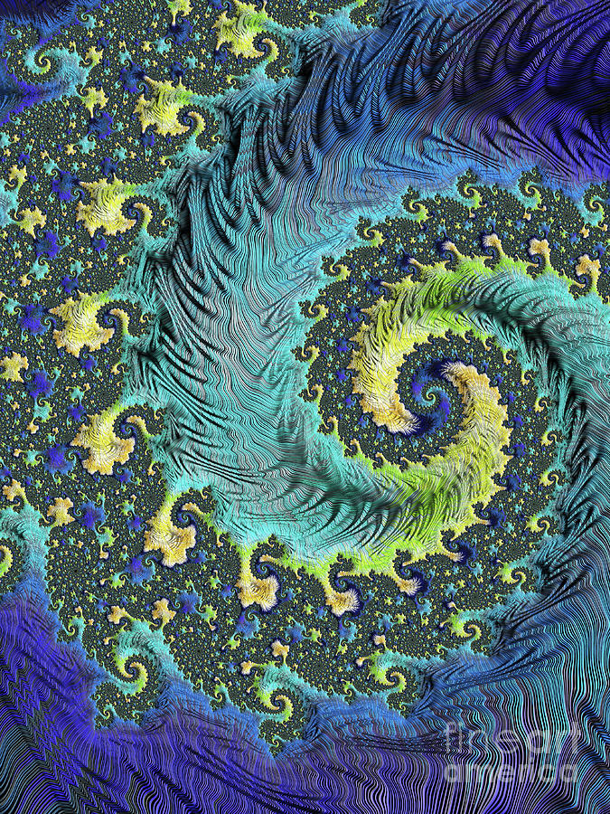 Pretty Blue Whirl Digital Art by Elisabeth Lucas - Fine Art America