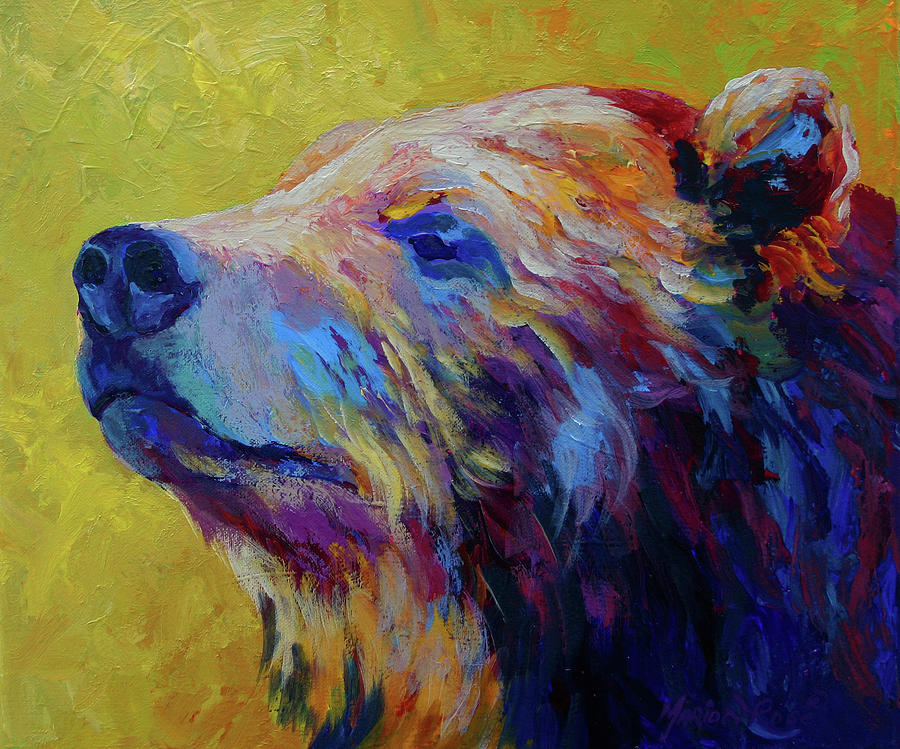 Wildlife Painting - Pretty Boy Grizz by Marion Rose