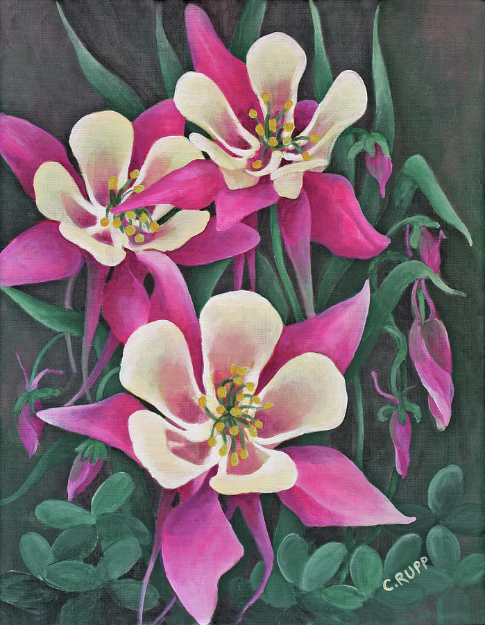 Flower Painting - Pretty In Pink by Carol J Rupp